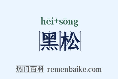 黑松是什么意思的图片